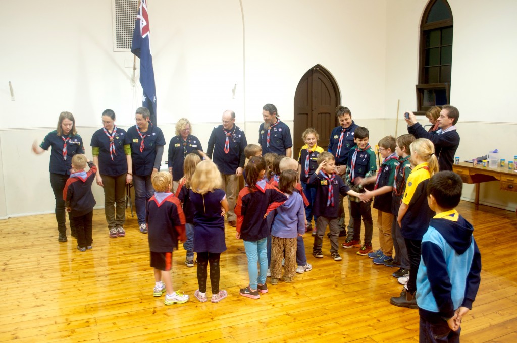 Nine new Joey Scouts were inducted at 5th Brunswick.